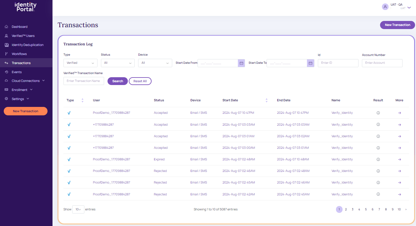 Transaction Log.