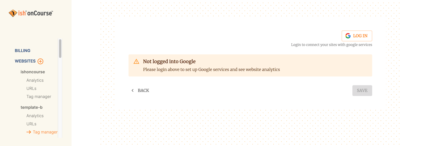 The view when not logged in to Google services