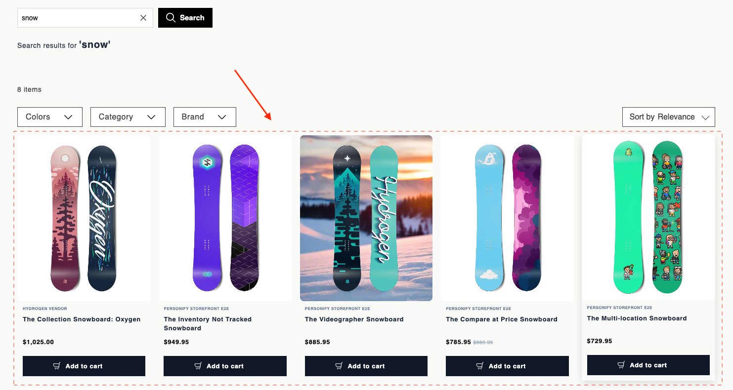 Product card component.