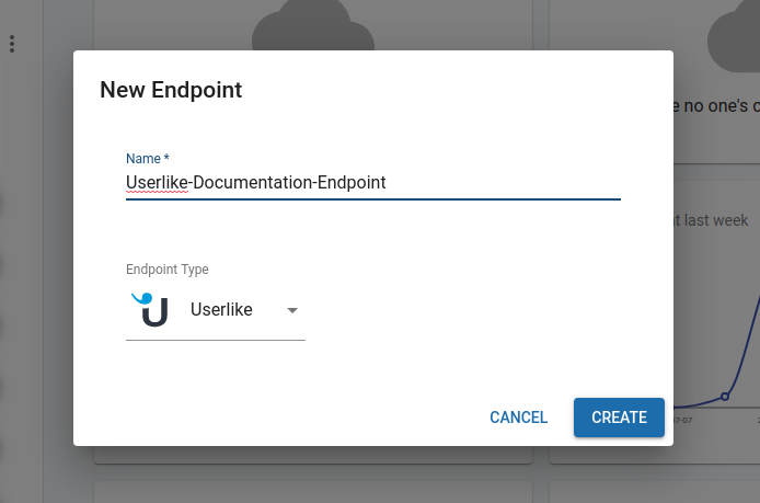 Figure 1.1: Create Endpoint in Cognigy.AI