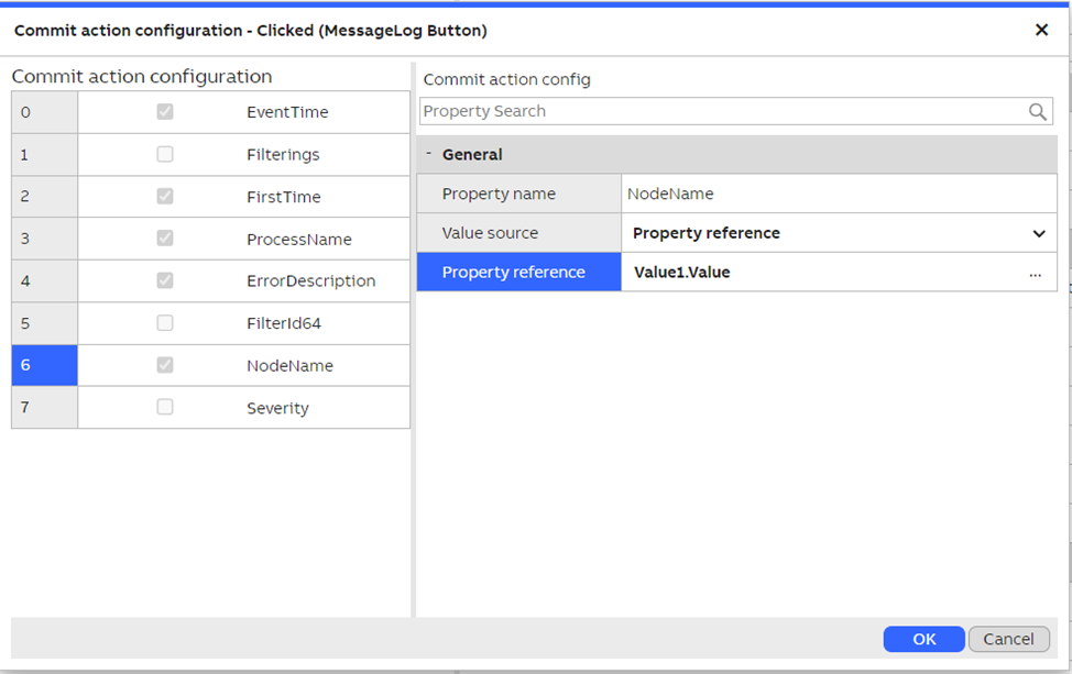 Property reference is used for property "NodeName"