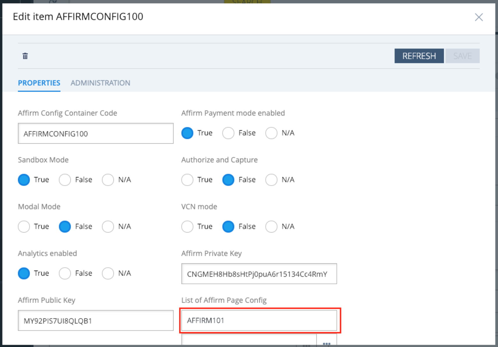 hybrisaffirmconfig