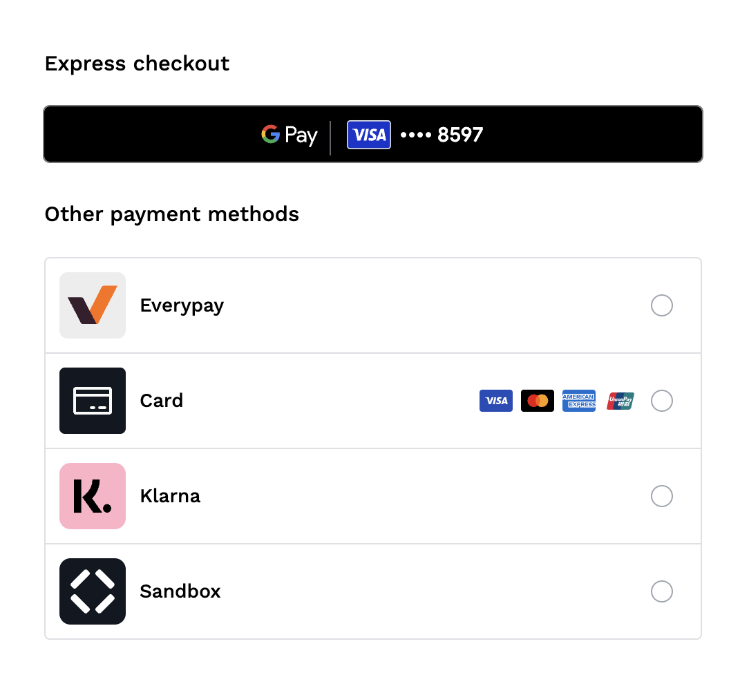 Basic Dynamic Checkout implementation