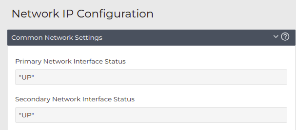 Interface status fields