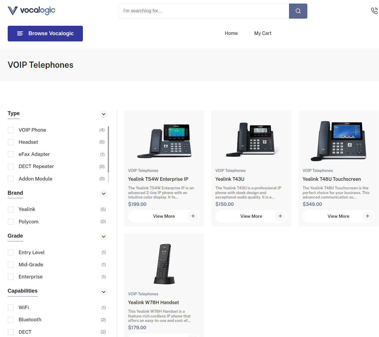 Ecommerce Category View with Filters