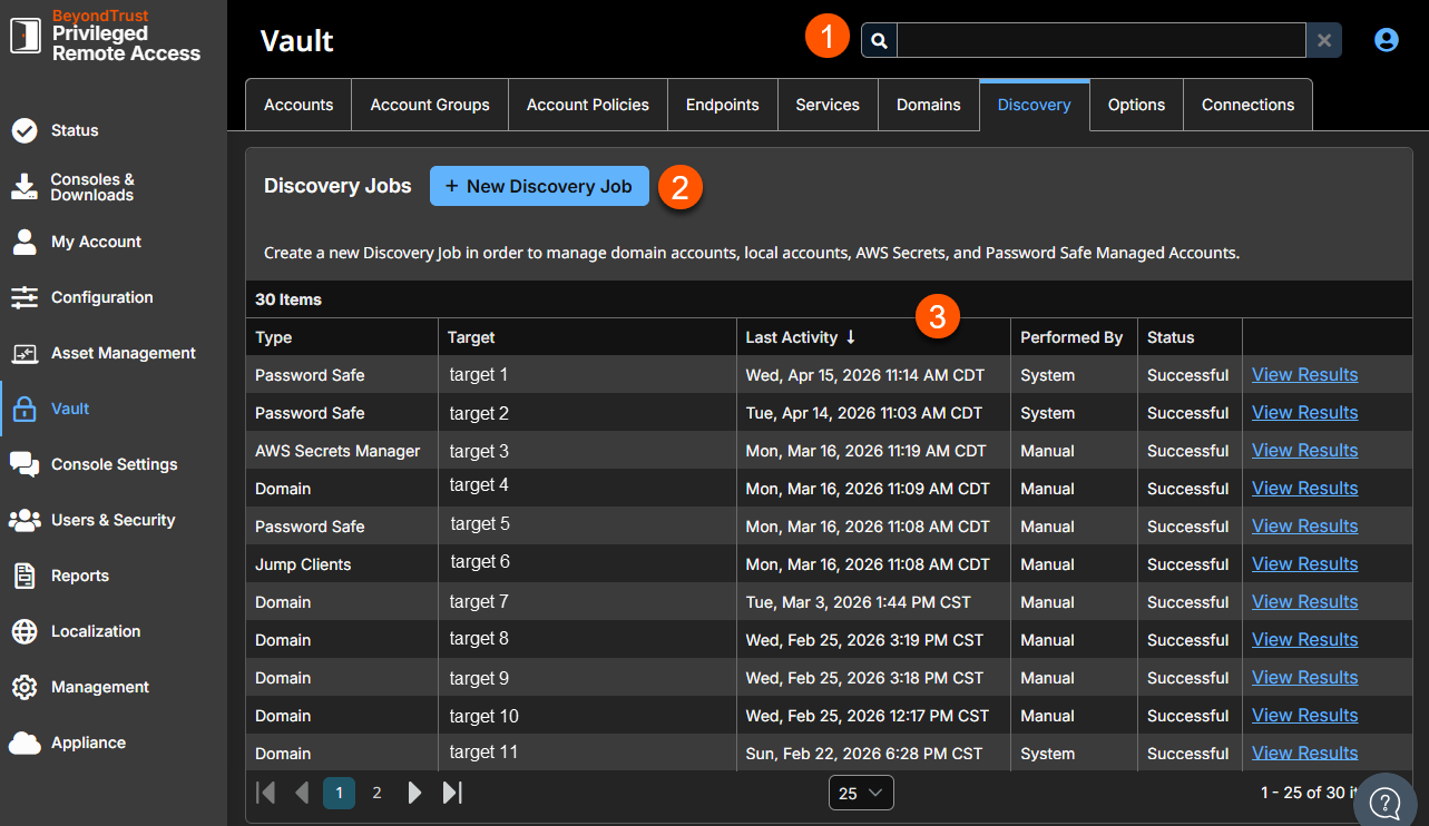 Image of the Discovery main page.
