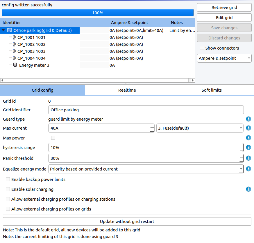 Grid configured with 40A
