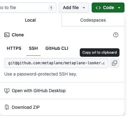 github ssh url