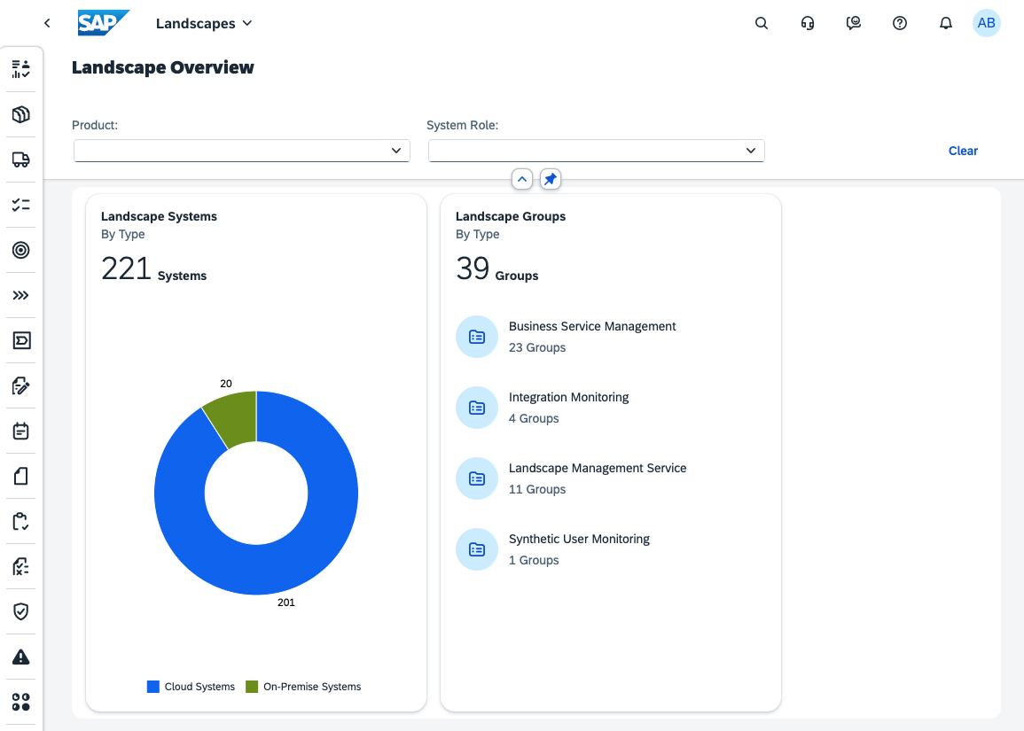 Discovered Cloud Services and Systems in SAP Cloud ALM