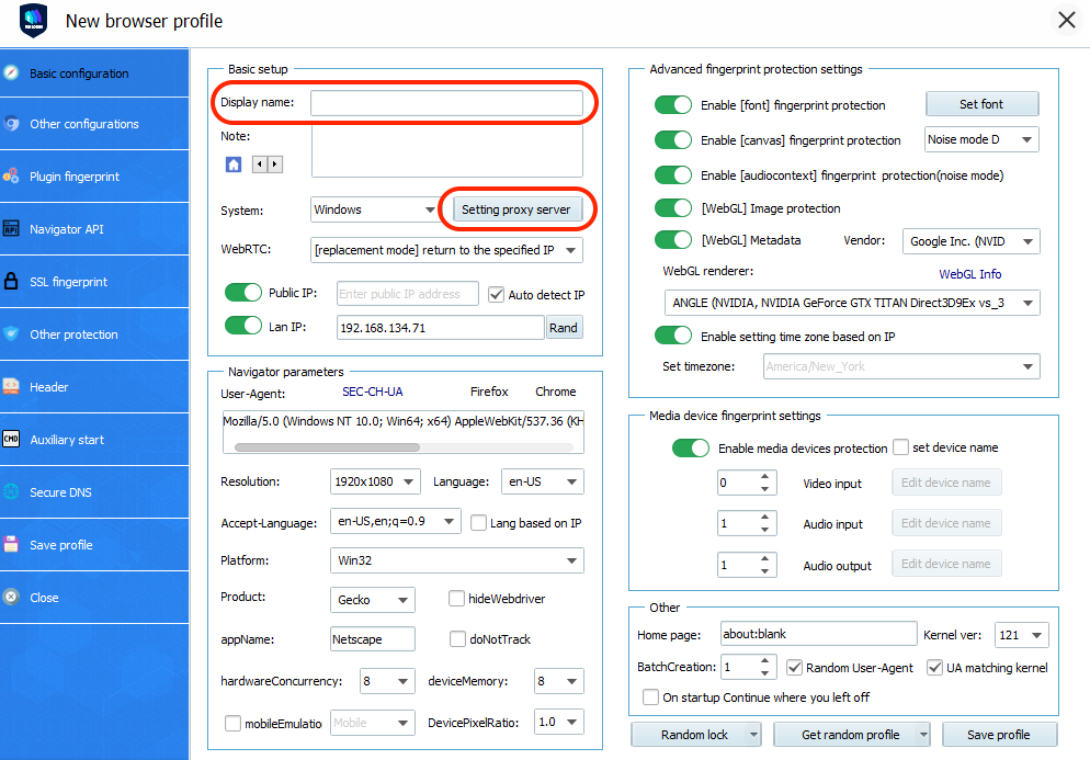 VMLogin – Profile creation