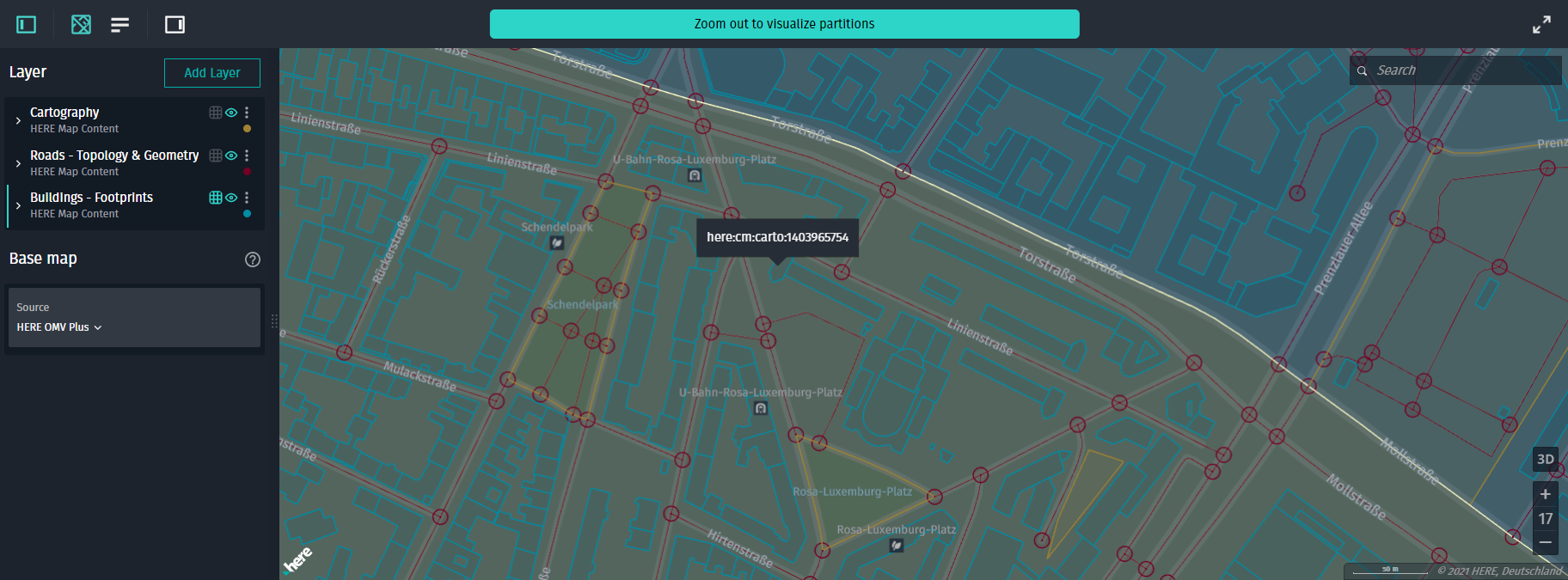 Selection of features based on layer order