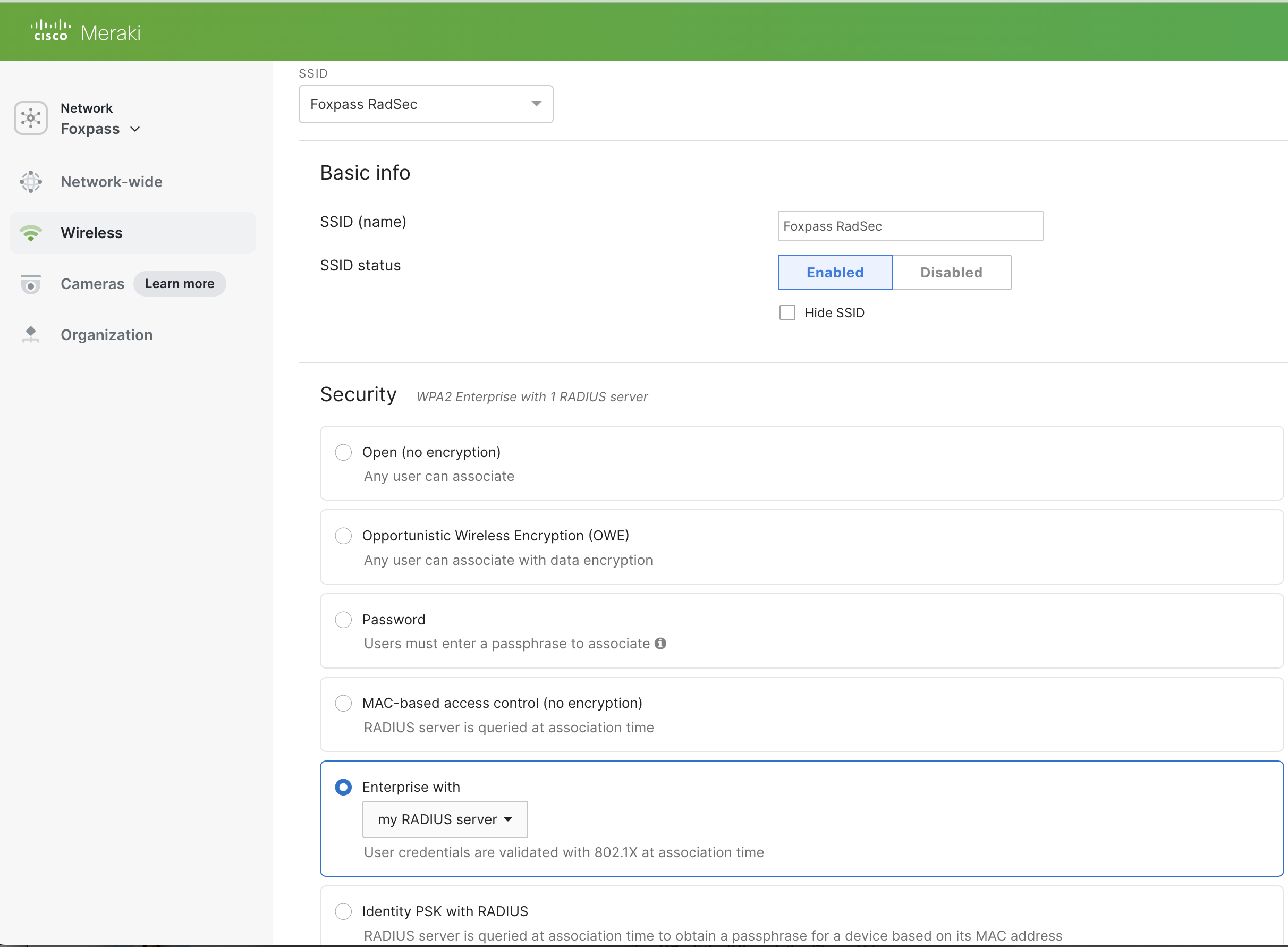 Configure SSID