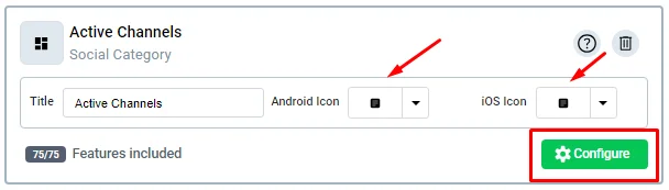 active channels configuration