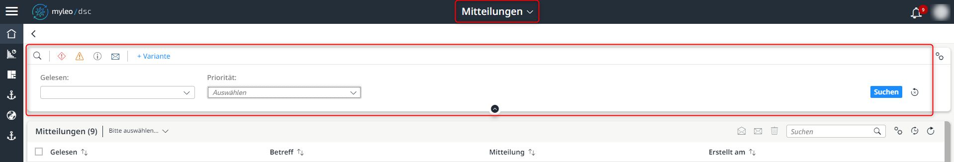 Neue Filter- und Suchfunktionen