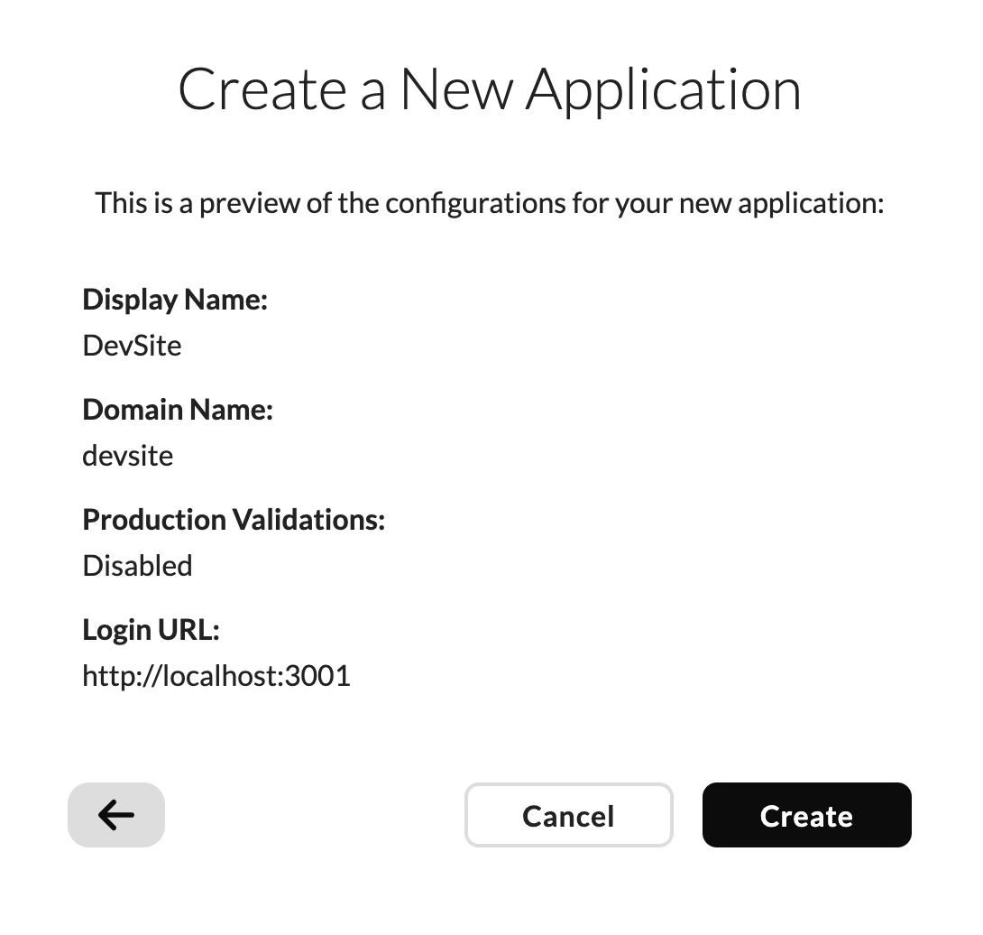 Step 2 - provide application login URL