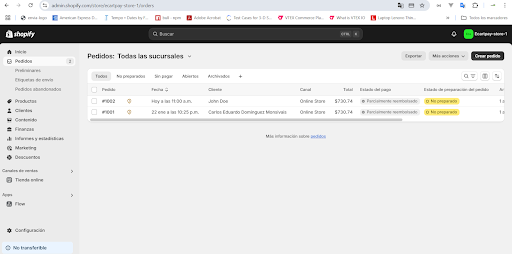 Image 16. Orders section with refund status updated