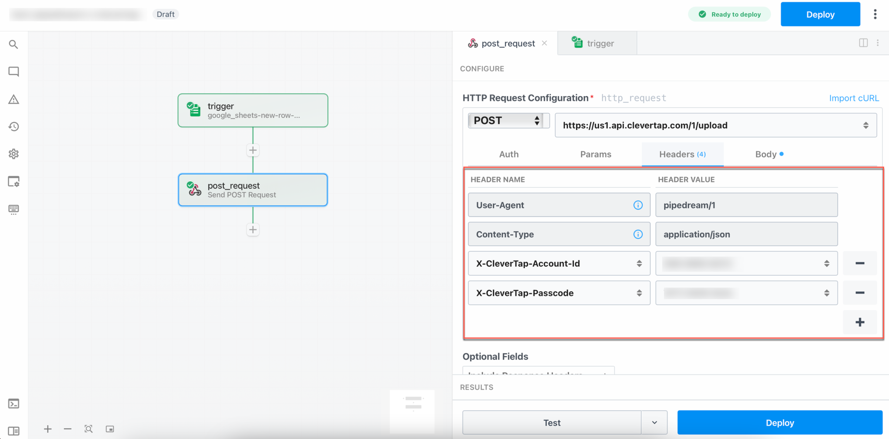 Configure Headers