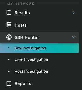 SSH Hunter Menu