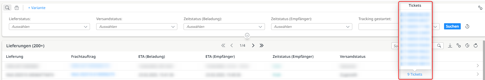 Ein Ticket direkt per Verlinkung öffnen