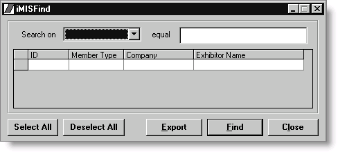 Start > Programs > iMISFind