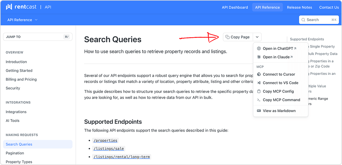 AI tools and utilities menu