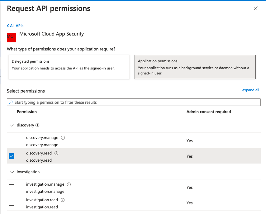 Request API Permission