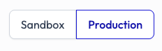 API Key Sandbox vs Production Toggle