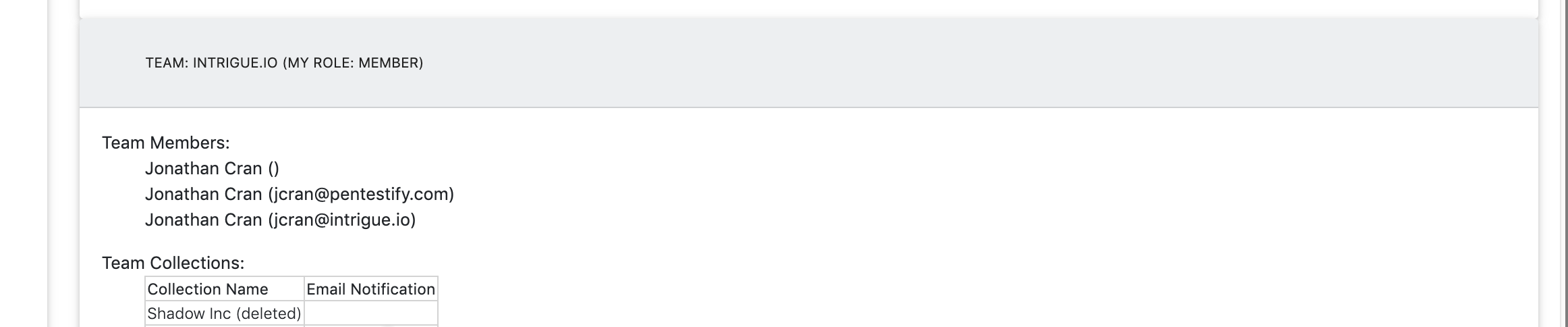 Intrigue.io 2020-02-15 12-50-21.png And when this same user's role is lowered to "Member", they're no longer able to undelete the collection.
