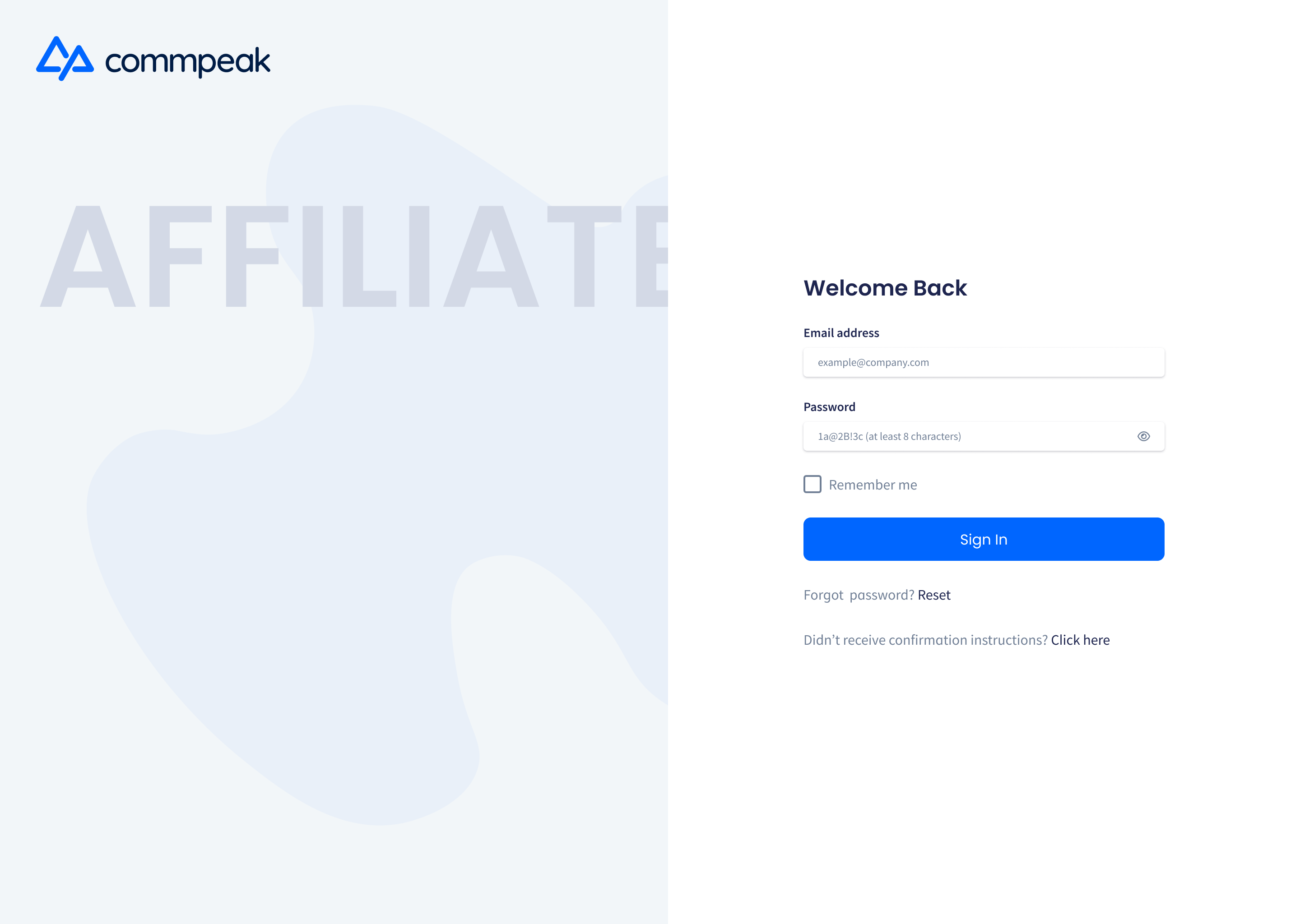 Screenshot of the Forgot Password? option