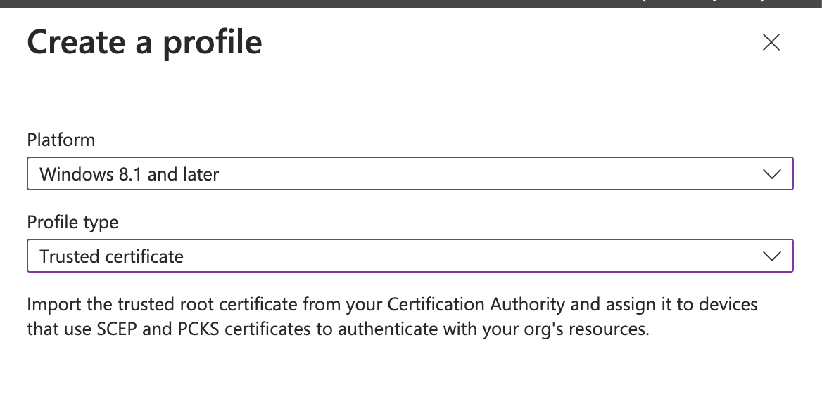 Create profile for Root