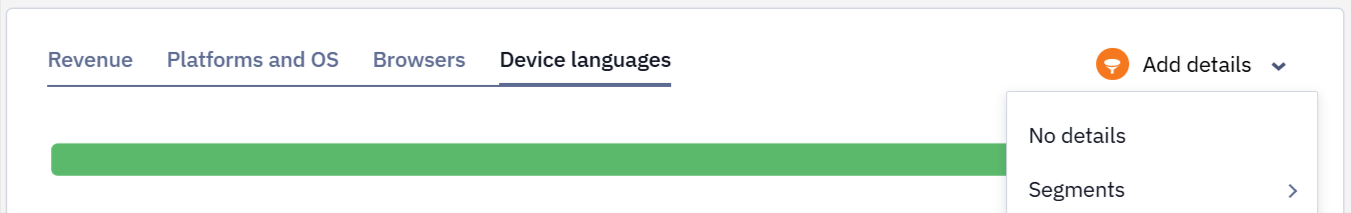 Add details option for filtering detailed statistics tabs