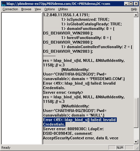 LDP output example