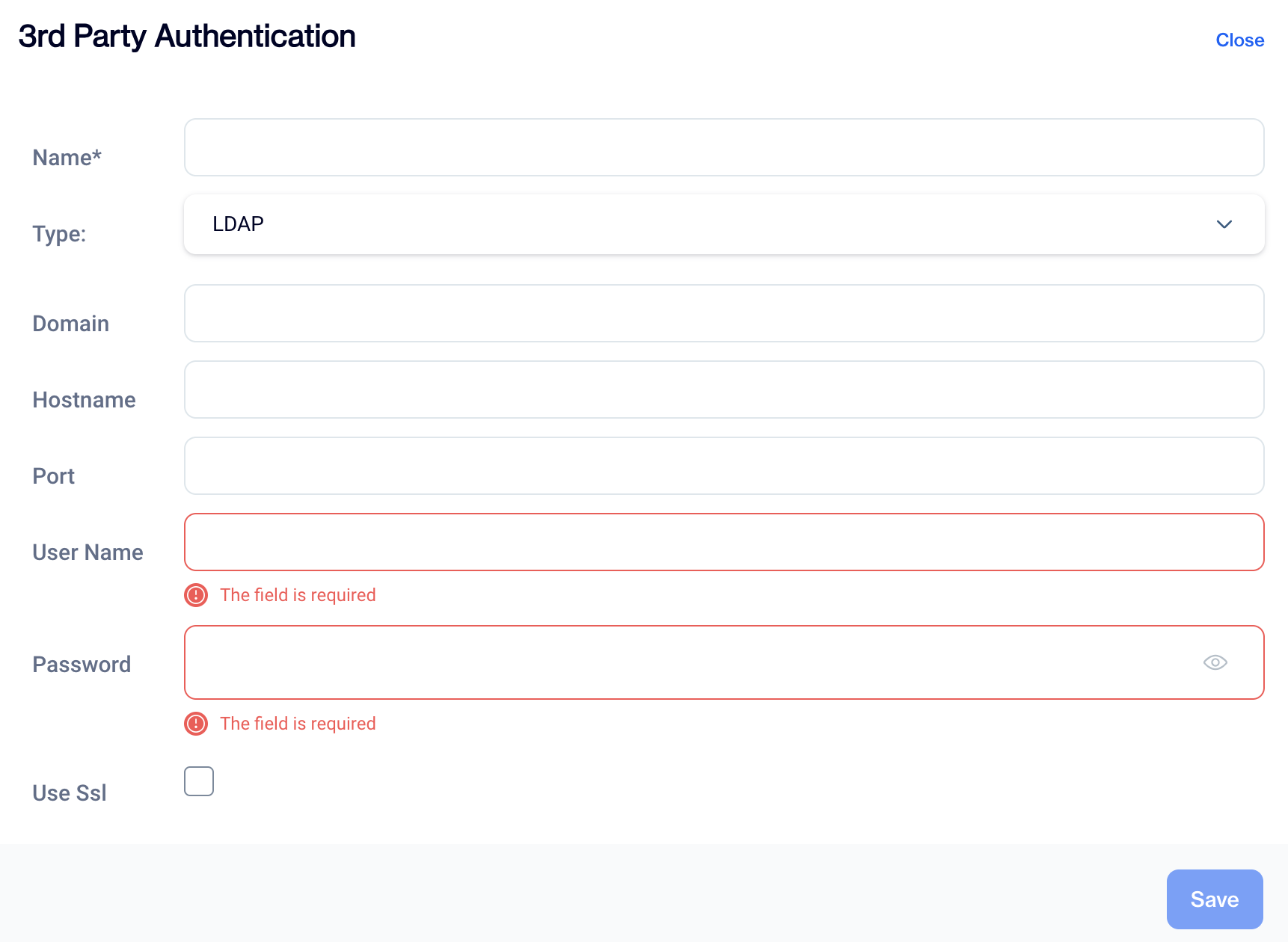 Dengage only supports LDAP Authentication