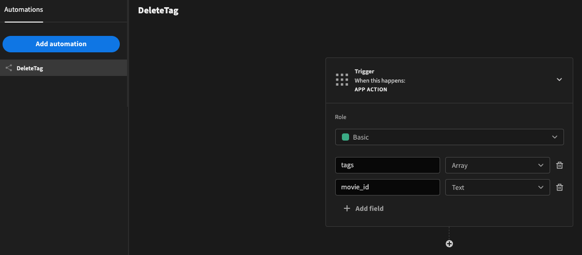 Set tags to type Array