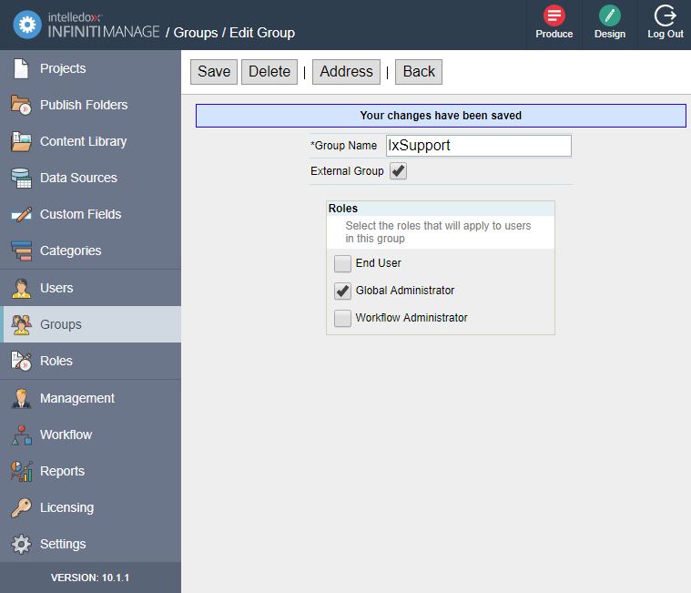 External Authentication User Groups