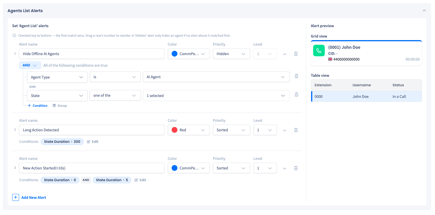 Screenshot of the AND condition builder