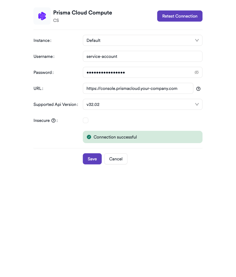 Prisma Cloud Compute settings