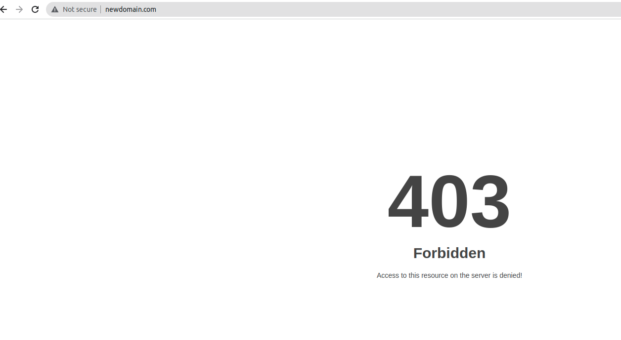 403 Forbidden