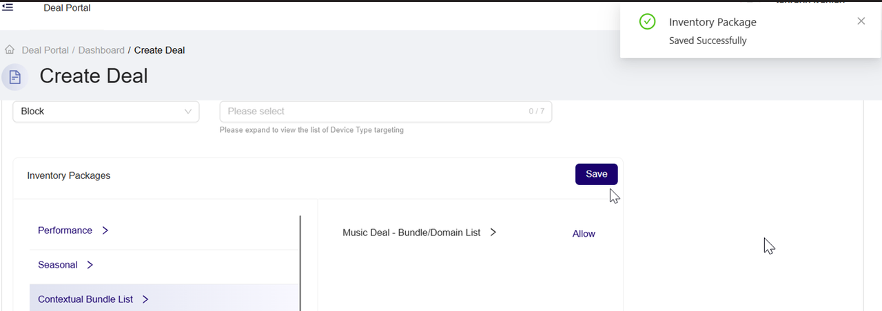 **Save configuration**