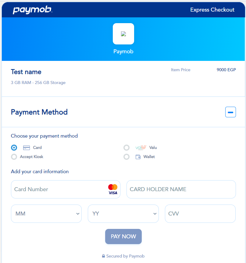 Accept dashboard - Invoice Pay.