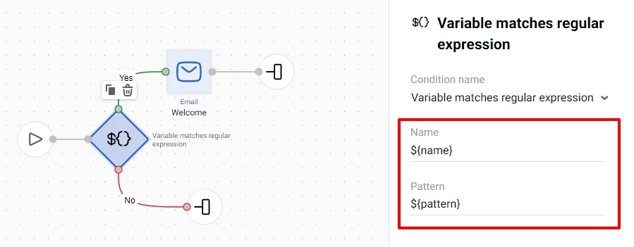 Variable matches regular expression