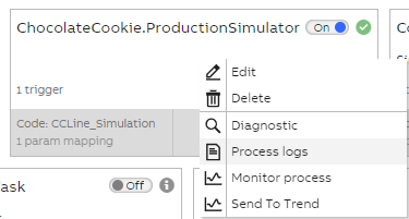 Menu that opens when right clicking a calculation