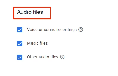 audio files