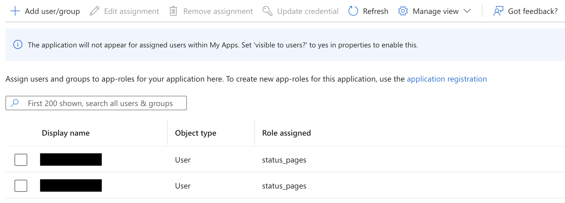 Assign app role