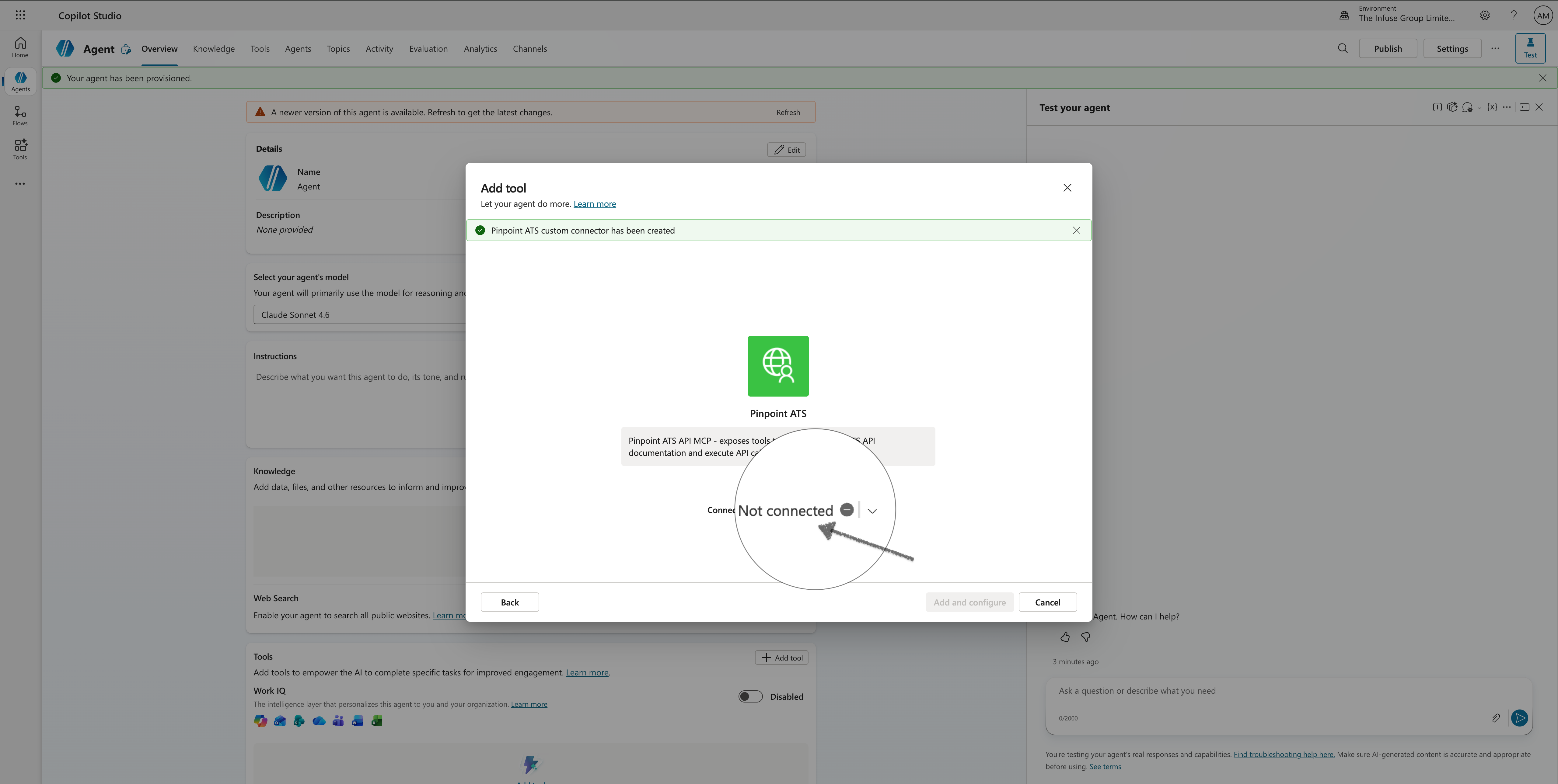 Step 5 – Tool created confirmation