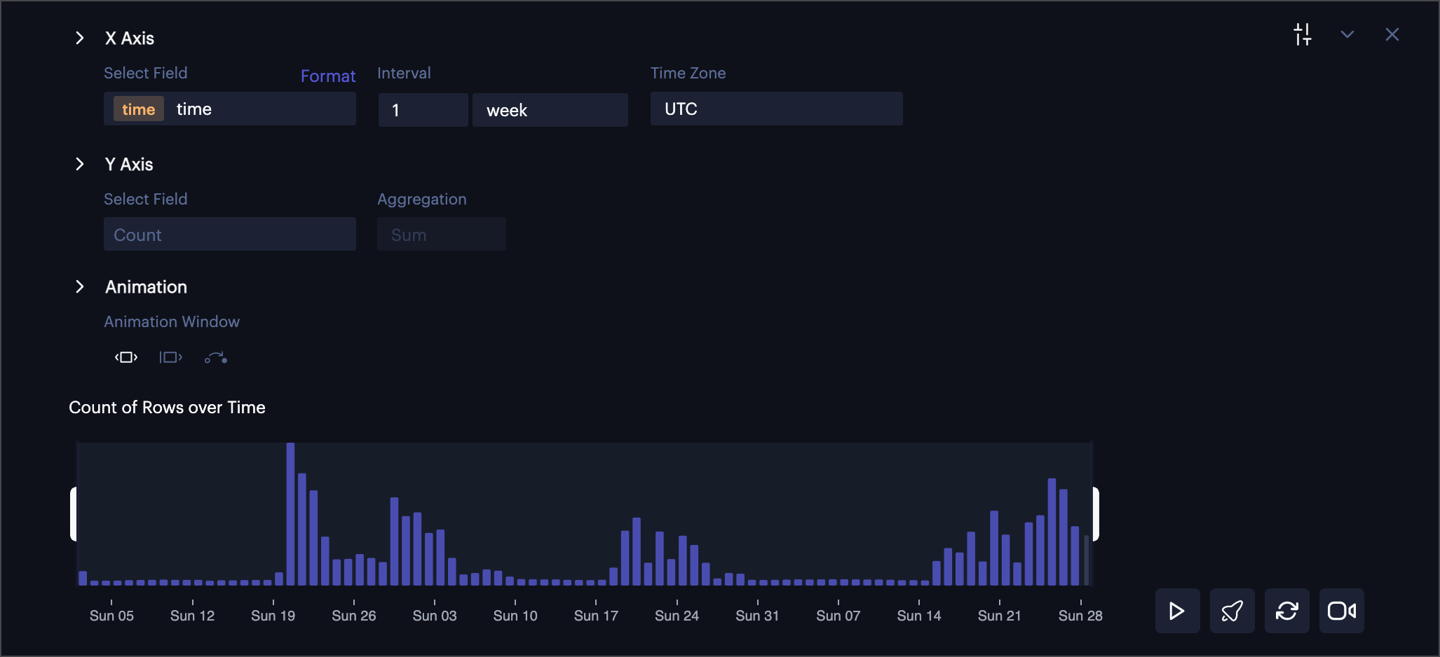 Timeline settings.