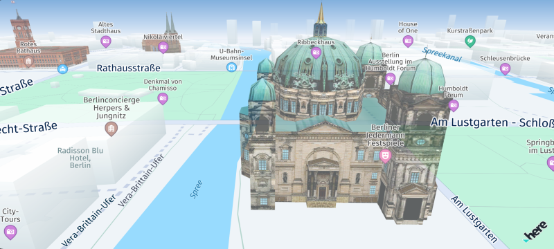 Screenshot: Showing 3D landmarks (only available for Navigate).