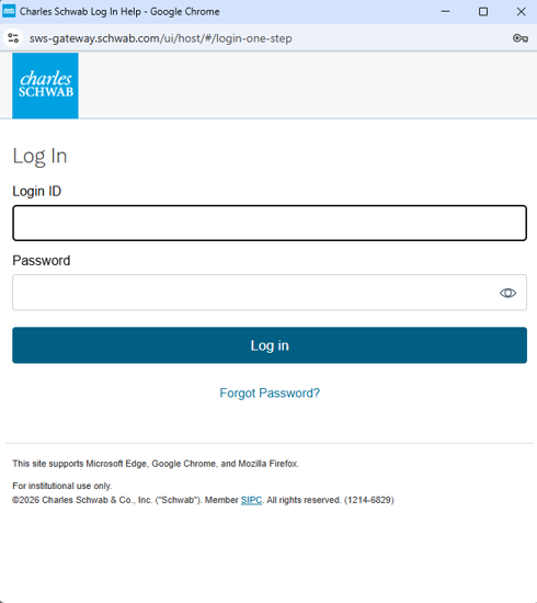 Open banking - Institution login