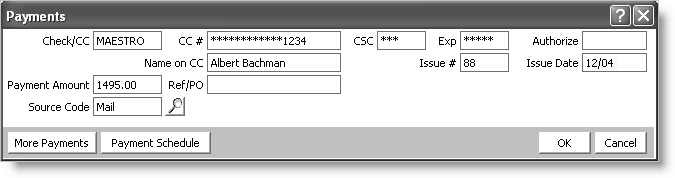 From Exposition, select Process booth orders, open an order, and click Payment