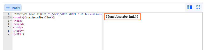 Unsubscribe-link